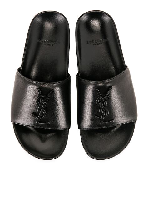 saint laurent black joan ysl brooch sandals|Women's Saint Laurent Sandals and Flip.